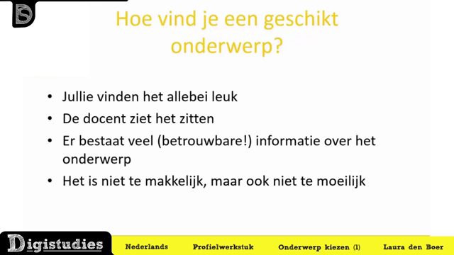 Digistudies - 1. Onderwerp Kiezen