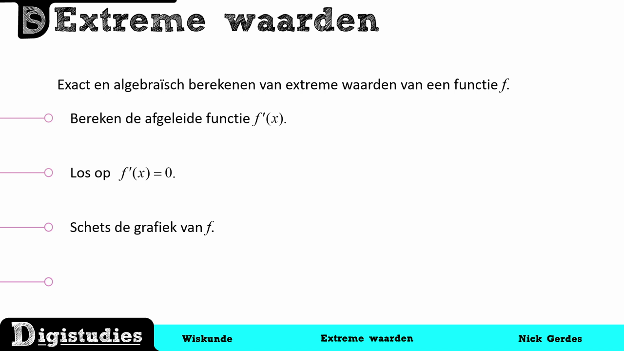 Digistudies - 4. Extreme Waarde Bepalen